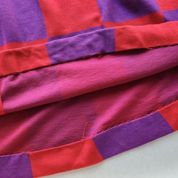 Vintage l. Magnin Rudi Gernreich Purple Red Long Sleeve Dress 10 - Picture 14 of 16